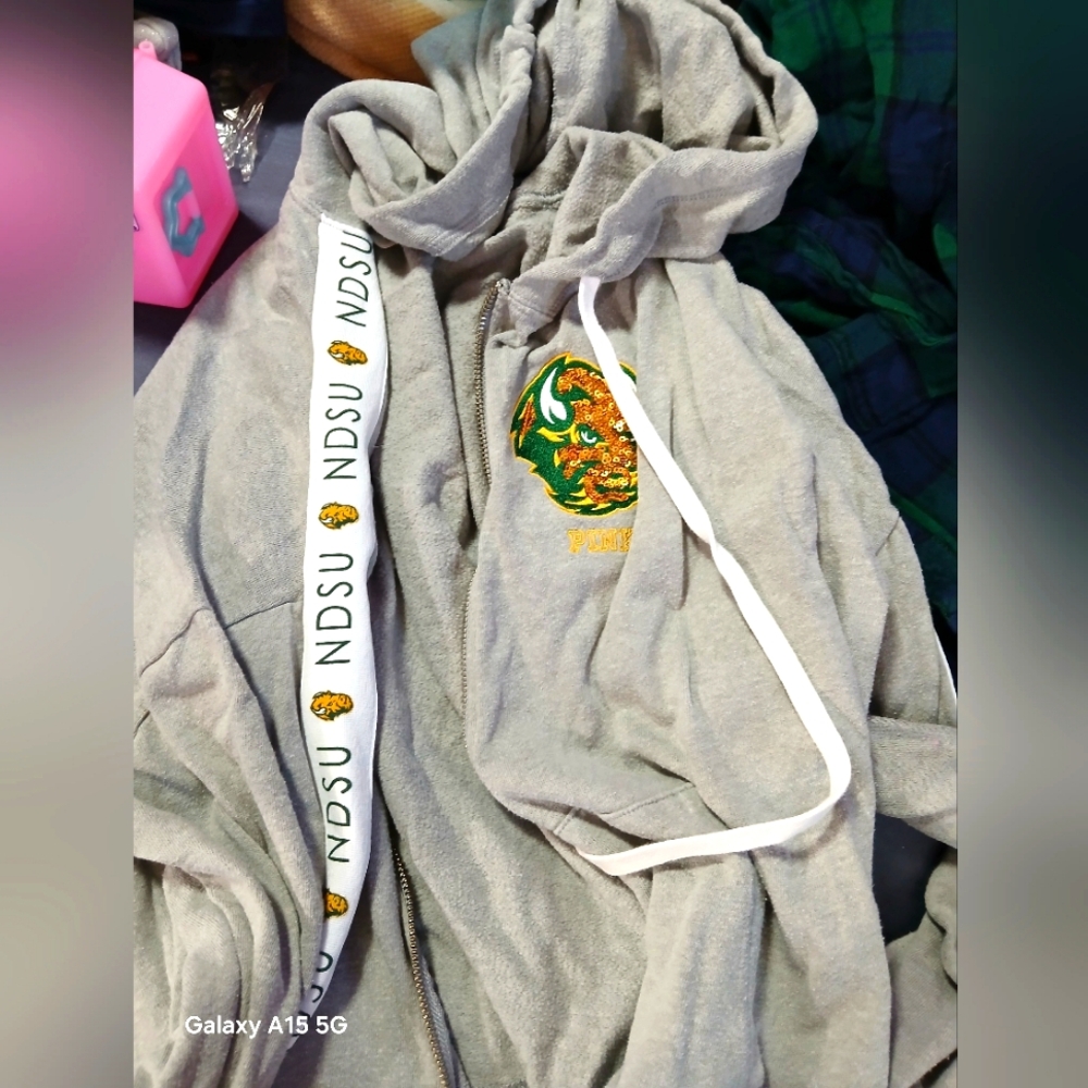 Gray Hoodie Jacket By Pink